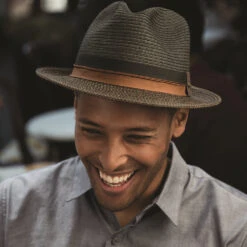 The City - Scala Black Paper Braid Fedora Hat 18 The City - Scala Black Paper Braid Fedora Hat -Hat Shop ms377 m01