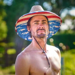 Regia - Dorfman Pacific Palm Straw Lifeguard Hat -Hat Shop ms506os lifestyle