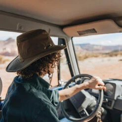 Tilley LTM6 Airflo - Wide Brim Nylon Outback Hat -Hat Shop newmexico ltm6 olive 1 cmyk square