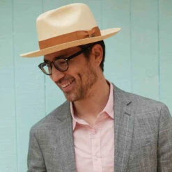 Burnside - Scala P219 Natural Grade 8 Panama Straw Safari Hat -Hat Shop p219 m01