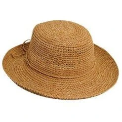 Cross Country - Scala L551OS Tea Packable/Crushable Raffia Straw Bucket Hat -Hat Shop scala bretton tea one size fits most cross country scala l551os tea packable crushable raffia straw bucket hat hat 16556511723660