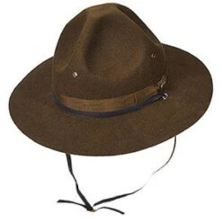 Hat Shop 9 Scout - Scala H-WF909 Olive Wool Felt Boy Scout Hat - Campaign Pharrel