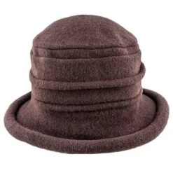 Genevra - Scala LW399 Walnut Crushable Boiled Wool Cloche Hat -Hat Shop scala cloche genevra scala lw399 walnut crushable boiled wool cloche hat hat 16524323160204