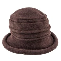 Genevra - Scala LW399 Walnut Crushable Boiled Wool Cloche Hat -Hat Shop scala cloche genevra scala lw399 walnut crushable boiled wool cloche hat hat 16524323225740