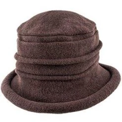 Genevra - Scala LW399 Walnut Crushable Boiled Wool Cloche Hat -Hat Shop scala cloche walnut one size fits most genevra scala lw399 walnut crushable boiled wool cloche hat hat 16556514902156