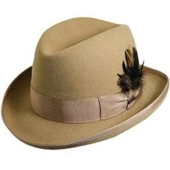 Dashing - Scala WF545 Wool Felt Homburg Hat -Hat Shop scala homburg camel large dashing scala wf545 wool felt homburg hat hat 16556519653516