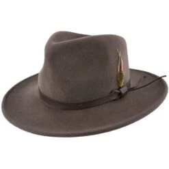 Darwin - Scala DF6 Pecan Crushable Wool Felt Outback Hat -Hat Shop scala outback darwin scala df6 pecan crushable wool felt outback hat hat 16524312117388
