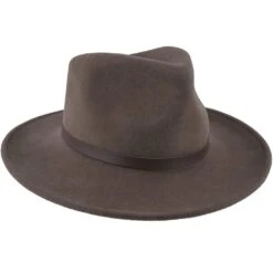 Darwin - Scala DF6 Pecan Crushable Wool Felt Outback Hat -Hat Shop scala outback darwin scala df6 pecan crushable wool felt outback hat hat 16524312281228