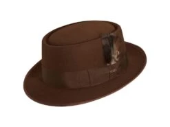 Legato - Scala WF509 Black Wool Felt Porkpie Hat -Hat Shop scala porkpie legato scala wf509 black wool felt porkpie hat hat 17331299221644