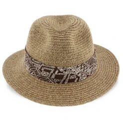 Surfzone - Scala Tan Toyo Straw Blend Fedora Hat -Hat Shop scala safari surfzone scala tan toyo straw blend fedora hat hat 16524579864716