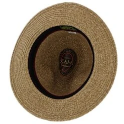 Surfzone - Scala Tan Toyo Straw Blend Fedora Hat -Hat Shop scala safari surfzone scala tan toyo straw blend fedora hat hat 16709704417420