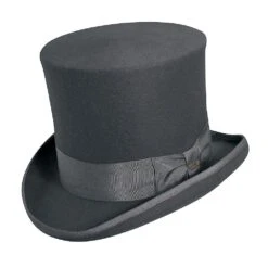 The Topper - Scala WF567 Grey Wool Felt Top Hat - 7" Tall 6 The Topper - Scala WF567 Grey Wool Felt Top Hat - 7" Tall -Hat Shop scala top the topper scala wf567 grey wool felt top hat 7 tall hat 16524344524940