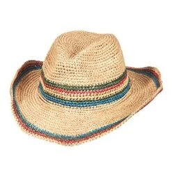 Scala LR679OS Light Colored Crocheted Raffia Straw Western Hat 7 Scala LR679OS Light Colored Crocheted Raffia Straw Western Hat -Hat Shop scala western dark one size fits most scala lr679os light colored crocheted raffia straw western hat hat 16556539641996