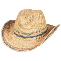 Scala LR679OS Light Colored Crocheted Raffia Straw Western Hat 6 Scala LR679OS Light Colored Crocheted Raffia Straw Western Hat -Hat Shop scala western scala lr679os light colored crocheted raffia straw western hat hat 16524462391436