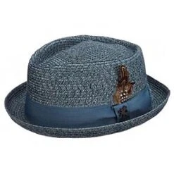 Brighton - Stacy Adams Straw Fedora Hat -Hat Shop stacy adams trilby blue large brighton stacy adams straw fedora hat hat 16556571525260