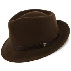 Stetson Prof Wool Felt Fedora Hat - TWPROF -Hat Shop stetson fedora brown small stetson prof wool felt fedora hat twprof hat 16710173982860