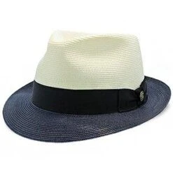 Duetoni - Stetson Milan Straw Fedora Hat 17 Duetoni - Stetson Milan Straw Fedora Hat -Hat Shop stetson fedora ivory navy large duetoni stetson milan straw fedora hat hat 16556568182924