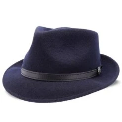 Stetson Prof Wool Felt Fedora Hat - TWPROF -Hat Shop stetson fedora navy small stetson prof wool felt fedora hat twprof hat 16524274401420