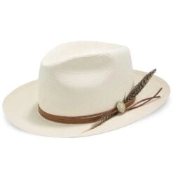 Tallahassee - Stetson Natural Shantung Straw Fedora Hat -Hat Shop stetson fedora tallahassee stetson natural shantung straw fedora hat hat 16524661850252