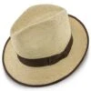 Twisted Runabout - Stetson Natural Twisted Panama Fedora Hat (Brown Band) - Size Small