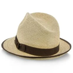 Twisted Runabout - Stetson Natural Twisted Panama Fedora Hat (Brown Band) - Size Small -Hat Shop stetson fedora twisted runabout stetson natural twisted panama fedora hat brown band tstrunn hat 16707414229132