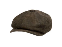 Stetson Birmingham Weathered Leather Newsboy Cap -Hat Shop stetson newsboy birmingham stetson stw199 brown weathered leather newsboy cap hat 17211835351180