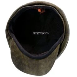 Stetson Birmingham Weathered Leather Newsboy Cap -Hat Shop stetson newsboy birmingham stetson stw199 brown weathered leather newsboy cap hat 17284272488588