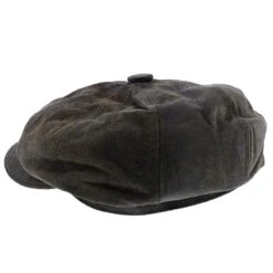 Stetson Birmingham Weathered Leather Newsboy Cap -Hat Shop stetson newsboy birmingham stetson stw199 brown weathered leather newsboy cap hat 17284280352908