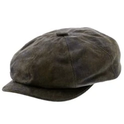 Stetson Birmingham Weathered Leather Newsboy Cap -Hat Shop stetson newsboy brown large birmingham stetson stw199 brown weathered leather newsboy cap hat 17284272423052