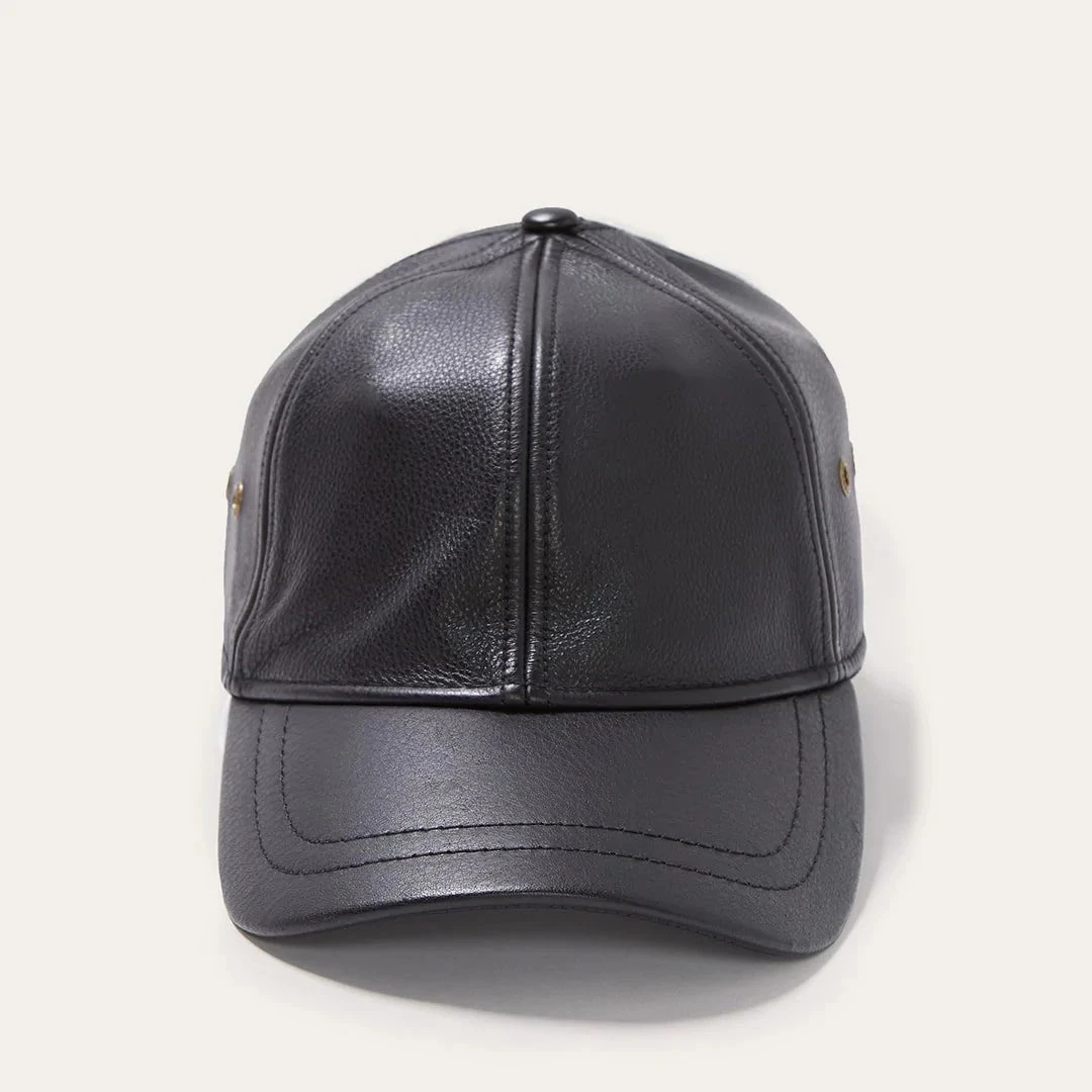 Stetson Oily Timber Leather Baseball Cap 1 Stetson Oily Timber Leather Baseball Cap