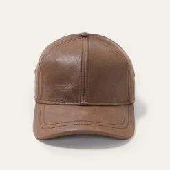 Stetson Oily Timber Leather Baseball Cap 9 Stetson Oily Timber Leather Baseball Cap -Hat Shop stw510 brown 1