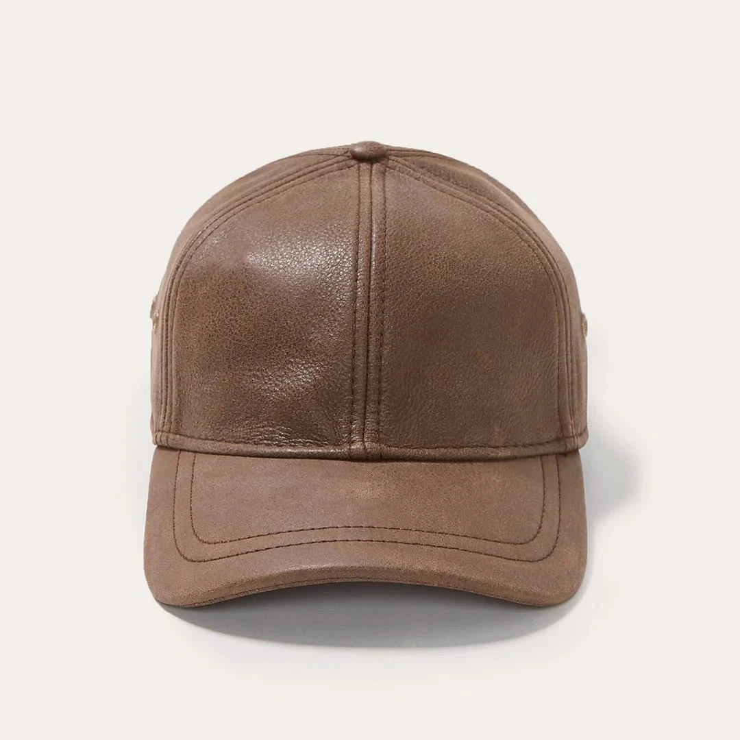 Stetson Oily Timber Leather Baseball Cap 4 Stetson Oily Timber Leather Baseball Cap - Image 4