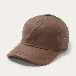 Stetson Oily Timber Leather Baseball Cap 10 Stetson Oily Timber Leather Baseball Cap -Hat Shop stw510 brown 2