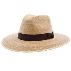 Explorer, 3 1/2" Brim - Colored Natural Hand Woven Green Palm Hat