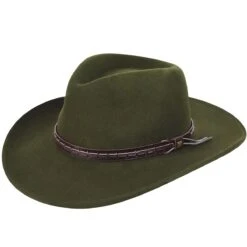 Firehole - Bailey Wool Crushable Western Hat -Hat Shop w05lfj wind river firehole outback loden 1 5