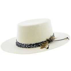 West Coast - Walrus Hats White Wool Felt Bolero Hat