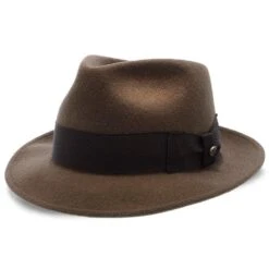 Compass - Walrus Hat Diamond Crown Wool Felt Fedora Hat -Hat Shop walrus hats fedora compass walrus hat diamond crown wool felt fedora hat hat 16524559712396