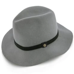 Endeavour - Walrus Hats Grey Wool Felt Fedora Hat - H7007 -Hat Shop walrus hats fedora endeavour walrus hats grey wool felt fedora hat h7007 hat 16524401279116
