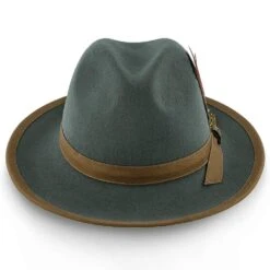Pinnacle - Walrus Hats Sage Wool Felt Fedora Hat - H7022 -Hat Shop walrus hats fedora pinnacle walrus hats sage wool felt fedora hat h7022 hat 16524420546700