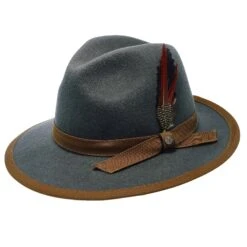Pinnacle - Walrus Hats Sage Wool Felt Fedora Hat - H7022 -Hat Shop walrus hats fedora pinnacle walrus hats sage wool felt fedora hat h7022 hat 17260590530700