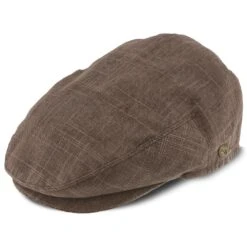 Downtown - Walrus Hats Linen/Cotton Blend Ivy Cap -Hat Shop walrus hats ivy downtown walrus hats mocha linen cotton blend ivy cap hat 16524492210316