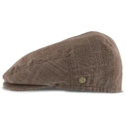Downtown - Walrus Hats Linen/Cotton Blend Ivy Cap -Hat Shop walrus hats ivy downtown walrus hats mocha linen cotton blend ivy cap hat 16524492439692