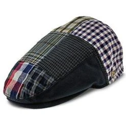 Patchwork - Walrus Hats Navy Plaid Patchwork Polyester Kids Ivy Cap (Toddler, Boys, Youth)