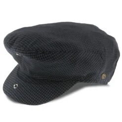 The Blazer - Walrus Hats Navy/Green Houndstooth Polyester Ivy Cap -Hat Shop walrus hats ivy the blazer walrus hats navy green houndstooth polyester ivy cap hat 16524496109708