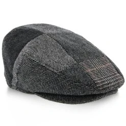 Walrus Hats Tribeca Wool Flat Cap -Hat Shop walrus hats ivy tribeca walrus hats grey tweed patchwork ivy cap hat 16524371951756