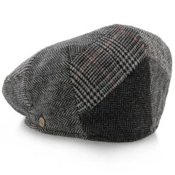 Walrus Hats Tribeca Wool Flat Cap -Hat Shop walrus hats ivy tribeca walrus hats grey tweed patchwork ivy cap hat 16524372082828