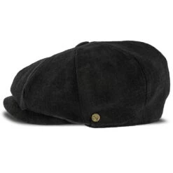 Boardwalk - Walrus Hats Black Linen/Cotton Blend 8 Panel Newsboy Cap -Hat Shop walrus hats newsboy boardwalk walrus hats black linen cotton blend 8 panel newsboy cap hat 16524483985548