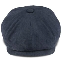 Denim Eight - Walrus Hats Navy Cotton 8 Panel Newsboy Cap -Hat Shop walrus hats newsboy denim eight walrus hats navy cotton 8 panel newsboy cap hat 16524504170636