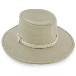 Boatsman Charter - Walrus Hats Tan Canvas Fabric Outback Hat - H7012 -Hat Shop walrus hats outback boatsman charter walrus hats tan canvas fabric outback hat h7012 hat 16524410486924