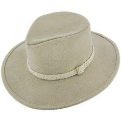 Hat Shop 5 Boatsman Charter - Walrus Hats Tan Canvas Fabric Outback Hat - H7012